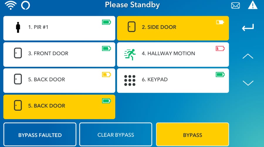 Philadelphia security system command screen.